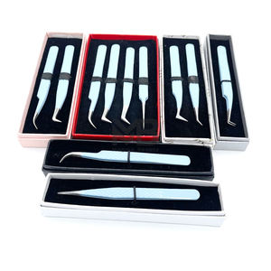 แหนบต่อขนตาแบบด้ามเพชรเคลือบสีใหม่พร้อมโลโก้ตามสั่ง - Product Image 1