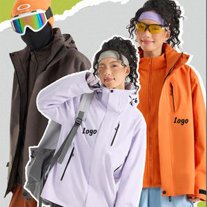 Chaqueta Cortavientos Tres en Uno con Forro Polar, Gruesa, Impermeable, Holgada y Transpirable, Traje de Montañismo - Product Image 1