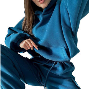 Cómodo traje de sudor informal a la moda para mujer, jersey de manga larga con bolsillos y capucha, pantalones Cargo de cintura alta para mujer, Otoño Invierno 2026 - Product Image 2