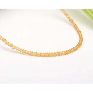 Collier de perles facettées en saphir jaune, bijoux fantaisie en pierres précieuses - Product Image 2
