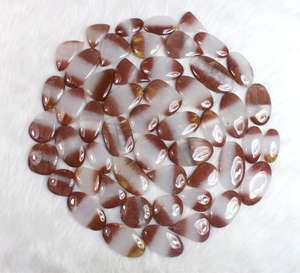 Étonnant rutile en cuivre pour la fabrication de bijoux Cabochons en cuivre rutile faits à la main pour pendentif collier dos plat pierre précieuse - Product Image 1