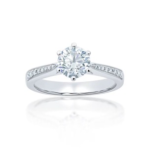 แหวนเพชรเพาะเลี้ยงคุณภาพพรีเมียม Brilliant Certified ประดับเพชรแบบ Pave Band สำหรับหมั้น สินค้าขายดี ทองคำแท้ 14K ระดับความสะอาด G-VS2 ฝังเพชรแบบ Pave Setting - Product Image 1