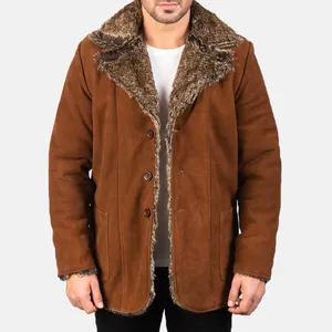 真棒优质皮大衣100% 真羊皮超柔防风低最小起订量皮革羊皮大衣
