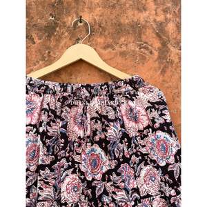 กระโปรงแมกซี่โบโฮพิมพ์ลายดอกไม้ผ้าฝ้ายระบายอากาศได้ดีดีไซน์เนอร์เสื้อคลุมอินเดียสำหรับผู้หญิงเอวธรรมชาติ - Product Image 4