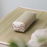 Oreiller carré japonais en herbe de riz Igusa 30x15cm Beige Naturel Respirant Rafraîchissant Repose-tête Fabriqué au Japon Vente en gros
