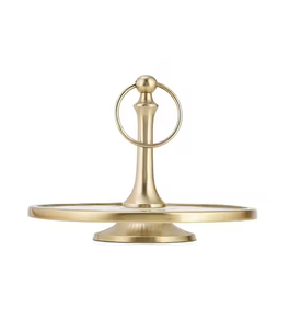 Soporte para cupcakes de latón con diseño de lujo moderno, 2 niveles hechos a mano, diseño martillado personalizado, gran oferta - Product Image 2