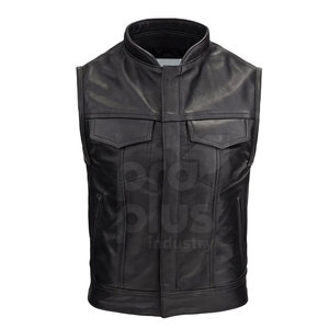 Chaleco de Cuero Genuino de Alta Calidad con Logotipo Personalizado para Hombre, Servicio OEM, Ropa de Moda - Product Image 1