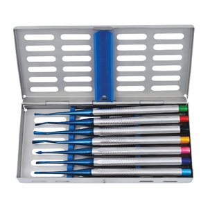 Juego de elevadores Luxating PDL de 7 piezas, puntas dentales recubiertas de titanio, instrumentos veterinarios quirúrgicos dentales negros/dorados/azules - Product Image 4