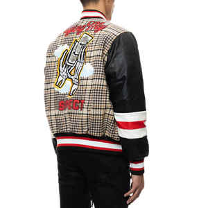 Meilleure vente de haute qualité chenille broderie hommes collège personnalisé baseball Bomber Letterman cuir veste universitaire pour hommes - Product Image 3