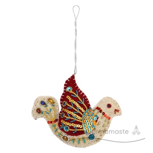 Ornamento di tacchino fatto a mano ornamento di feltro festivo ricamo rustico decorazione per le vacanze all'ingrosso - Product Image 1
