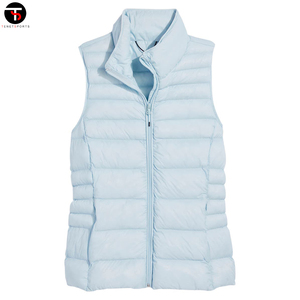 Chaleco acolchado sin mangas de calidad para Mujer a caballo, informal, Simple, Color sólido, algodón transpirable con botón, venta al por mayor - Product Image 6