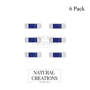 Anillo de Plata de Ley 925 para Hombre, Clásico, con Lapislázuli, Engaste de Bisel, Estilo Baguette, Hecho a Mano, Regalo Único para Él, Cumpleaños, Fiesta, Aniversario - Product Image 2