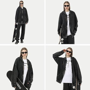 เสื้อฮู้ดมีซิปสำหรับผู้ชายเสื้อมีฮู้ดแบบรูดซิปหน้าเสื้อฮู้ดแฟชั่นออกแบบโลโก้ได้ตามต้องการ - Product Image 3