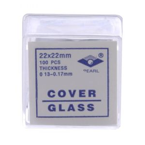 Lames de microscope en verre 22x22mm, paquet de 100 - Product Image 1