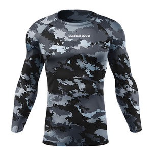 Rashguard pour homme de qualité supérieure, prix compétitif, nouvelle arrivée, couleur unie, MMA, fitness, séchage rapide, manches longues, polyester/spandex/nylon - Product Image 1