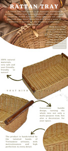 Artículo Popular, Organizador de Oficina Tejido a Mano con Jacinto de Agua, Bandeja Plegable de Vietnam, Pequeña Capacidad, Multifuncional, con Asas - Product Image 4