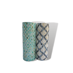 Jacre Support de lampe cylindrique à carreaux Aqua de haute qualité Décoration intérieure Lampe sur pied - Product Image 2