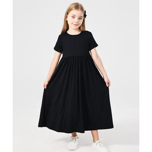Vestidos Casuales para Niñas de 5 a 14 Años, Diseño Maxi Fluido de Bambú con Cintura Elástica y Característica Transpirable - Product Image 2