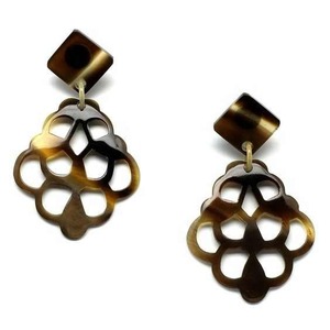 Top qualité corne de buffle couleur claire boucle d'oreille bouclée femme boucle d'oreille corne bijoux boucle d'oreille pour les femmes - Product Image 2