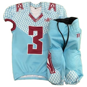 เสื้ออเมริกันฟุตบอลคุณภาพสูงแบบสั่งทำพิเศษ ผ้าสแปนเด็กซ์/โพลีเอสเตอร์ พิมพ์ลายแบบซับลิเมชั่น น้ำหนัก 220 กรัม ระบายอากาศได้ดี ไซส์ใหญ่ แห้งเร็ว - Product Image 1