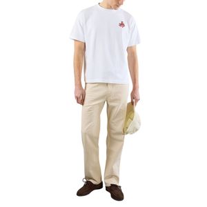 T-shirt pour homme 100% coton brodé uni blanc décontracté col rond manches courtes imprimé pigment personnalisé couleurs en gros tendance - Product Image 2