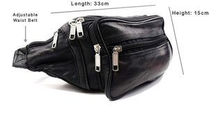 Custom Logo Genuine Leather Multifunctional Shoulder Messenger Bag Large Capacity Phone Bag <b>Heavy</b> <b>Duty</b> <b>Zipper</b> Men's Wear Belt - Product Image 3