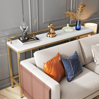 Table console moderne de luxe dorée pour entrée canapé à bout étroit pour salon cuisine hôtel application