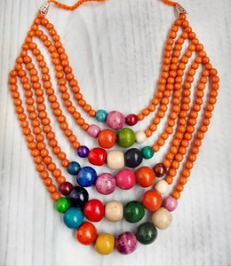 Nouveau Collier Multicouche Bohème en Corail Rouge Perlé avec Pompon pour Femme, Bijou Tendance et Accessoire de Mode Féminin - Product Image 5
