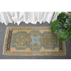 Alfombra de lana turca Vintage de 16x33 pies, estilo clásico de retales en tejido plano con respaldo de látex verde beige para decoraciones de sala de estar para adolescentes - Product Image 1