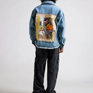 2025 nouvelle veste en jean de haute qualité pour hommes au design tendance prix de gros vestes en jean sur mesure pour hommes - Product Image 3