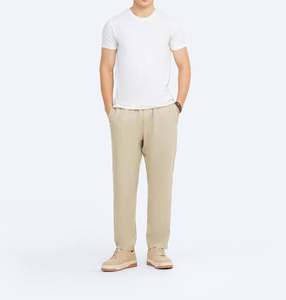 ผู้ผลิตเสื้อผ้าสตรีทแวร์ขายส่ง ฤดูใบไม้ร่วง ฤดูหนาว กางเกงจ็อกเกอร์ผ้าแคนวาสเนื้อหนาปานกลาง ขอบขาจั๊มพ์ รูดเชือกผูกเอว สไตล์ไฮสตรีท สำหรับผู้ชาย - Product Image 1