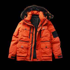 Veste d'hiver chaude et légère, coupe-vent, écologique, doublée de laine, à capuche, avec fermeture éclair sur le devant, pour homme, personnalisable - Product Image 6