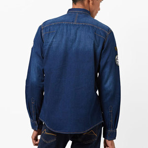 Meilleure vente chemise en jean pour hommes nouveauté vêtements de rue avec la conception appropriée de l'usine 100% coton - Product Image 3