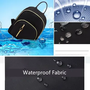 Mochila Oxford multifunción a la moda <span class=keywords><strong>para</strong></span> mujer, <span class=keywords><strong>mini</strong></span> mochila bonita <span class=keywords><strong>para</strong></span> viaje, bolso de hombro <span class=keywords><strong>para</strong></span> hombre, bolso negro, producto en oferta - Product Image 5