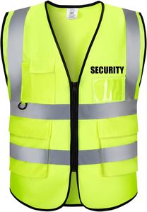 ODM/OEM Chaleco DE SEGURIDAD frontal con cremallera de alta visibilidad 100% Poliéster Ropa de trabajo a prueba de agua Chaqueta Transpirable Chaleco de construcción - Product Image 3