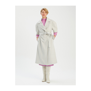 Manteau à manches courtes en laine mélangée BGN pour femmes Modèle W24K197 - Product Image 1