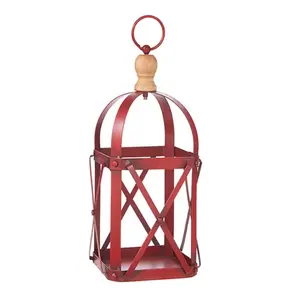 Exclusivo poste moderno decorativo color negro hierro Metal linterna antiguo linterna soporte lámpara para uso de decoración en venta al por mayor - Product Image 4