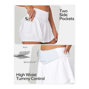 Shorts de tennis plissés pour femmes de haute qualité, en gros, personnalisés, respirants, en élasthanne/polyester, pour les sports d'été, la salle de sport, le golf - Product Image 5
