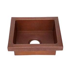 Lavabo de cobre de tamaño personalizado al por mayor, fregadero martillado con acabado antiguo, diseño único, lavabo bajo encimera de forma redonda - Product Image 5