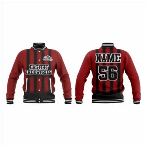 Chaqueta Varsity Personalizada para Hombre, Talla Grande, Estilo Urbano, Cierre de Cremallera, Logotipo, Resistente al Viento, Chaqueta Deportiva de Equipo - Product Image 2