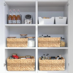 Set of 4 Woven Water Hyacinth and <b>Seagrass</b> <b>Baskets</b> Handmade <b>Storage</b> <b>Basket</b> Wholesale eco-friendly Made in Vietnam - Product Image 6