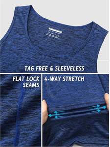 Débardeurs décontractés à séchage rapide pour hommes tricotés sans manches chemise musculaire d'entraînement Gym Performance athlétique musculation t-shirt respirant - Product Image 6