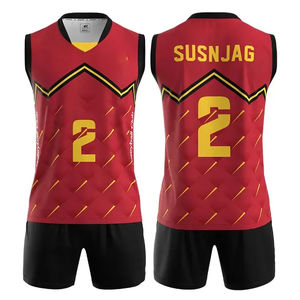 ชุดกีฬาวอลเลย์บอล100% ผ้าโพลีเอสเตอร์รุ่นแห้งเร็วของผู้หญิง Odm - Product Image 3