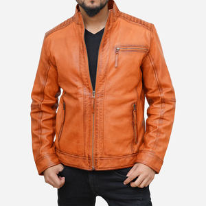 Veste en cuir pour homme en gros, style urbain, en cuir de vachette véritable, vêtements en cuir, personnalisation de marque, fabricant - Product Image 1