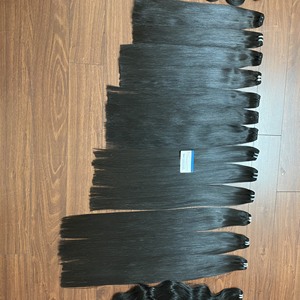 Extensiones de Cabello Humano Liso de Color Más Vendidas – Puntas Gruesas y Voluminosas, Extensiones de Cabello Virgen Directo de Fábrica, Sin Caída - Product Image 3