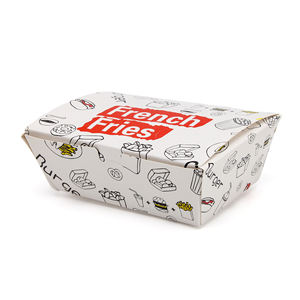 Bandeja Plegable Portátil de Cartón Blanco de Alta Gama, Ecológica, <span class=keywords><strong>para</strong></span> Hot Dogs, Caja de Papel Kraft <span class=keywords><strong>para</strong></span> Pollo Frito y Papas Fritas, con Forro de Esponja y Brillo - Product Image 5