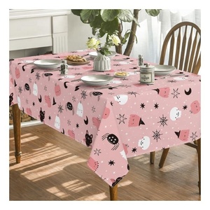 Mantel Rectangular de Algodón Orgánico GOTS de Doble Color con Diseño de Calabaza de Halloween, Personalizado para Restaurantes, OEM, ODM, MOQ Bajo, Venta al Por Mayor - Product Image 5