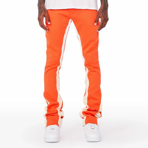 High Quality Trackpants Side Stripes Sweatpants Lightweight Baggy Wide Leg Jogger Silk <b>Screen</b> Printing Men Quick Dry Track Pants - Product Image 2