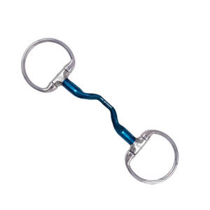 Bombers Mors de cheval en acier inoxydable Happy Tongue Eggbutt Snaffle, conception ergonomique portée pour un soulagement maximal de la langue, contact stable - Product Image 5