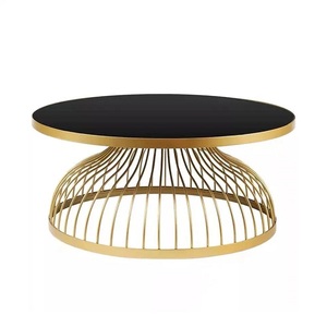 Table basse d'extérieur en métal aluminium martelé pour la décoration Table de forme ronde de patio de meubles en métal aluminium martelé - Product Image 4